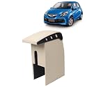 Kingsway Car Wooden Armrest Organizer Compatible with Honda Brio (Year 2011-2019) - Vehicle Specific Fit Center Console, Beige Color, Enhance Comfort and Storage Compartment, 1 Piece