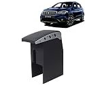 Kingsway Car Wooden Armrest Organizer Compatible with Maruti Suzuki S Cross (Year 2018-2019) - Vehicle Specific Fit Center Console, Black Color, Enhance Comfort and Storage Compartment, 1 Piece