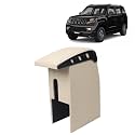 Kingsway Car Wooden Armrest Organizer Compatible with Mahindra TUV 300 (Year 2015-2020) - Vehicle Specific Fit Center Console, Beige Color, Enhance Comfort and Storage Compartment, 1 Piece