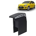 Kingsway Car Wooden Armrest Organizer Compatible with Ford Fi-N-Go (Year 2008-2014) - Vehicle Specific Fit Center Console, Black Color, Enhance Comfort and Storage Compartment, 1 Piece