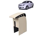 Kingsway Car Wooden Armrest Organizer Compatible with Maruti Suzuki Swift Dzire (Year 2008-2012) - Vehicle Specific Fit Center Console, Beige Color, Enhance Comfort and Storage Compartment, 1 Piece
