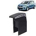 Kingsway Car Wooden Armrest Organizer Compatible with Maruti Suzuki Ertiga (Year 2012-2016) - Vehicle Specific Fit Center Console, Black Color, Enhance Comfort and Storage Compartment, 1 Piece