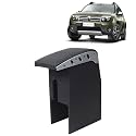Kingsway Car Wooden Armrest Organizer Compatible with Renault Duster (Year 2012-2014) - Vehicle Specific Fit Center Console, Black Color, Enhance Comfort and Storage Compartment, 1 Piece