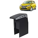 Kingsway Car Wooden Armrest Organizer Compatible with Maruti Suzuki Celerio (Year 2014-2021) - Vehicle Specific Fit Center Console, Black Color, Enhance Comfort and Storage Compartment, 1 Piece