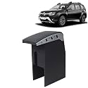 Kingsway Car Wooden Armrest Organizer Compatible with Renault Duster (Year 2014-2022) - Vehicle Specific Fit Center Console, Black Color, Enhance Comfort and Storage Compartment, 1 Piece