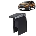 Kingsway Car Wooden Armrest Organizer Compatible with Honda WRV (Year 2020-2023) - Vehicle Specific Fit Center Console, Black Color, Enhance Comfort and Storage Compartment, 1 Piece