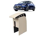 Kingsway Car Wooden Armrest Organizer Compatible with Maruti Suzuki Swift Dzire (Year 2020 Onwards) - Custom Fit Center Console, Beige Color, Enhance Comfort and Storage Compartment, 1 Piece