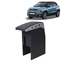 Kingsway Car Wooden Armrest Organizer Compatible with Tata Punch (Year 2021 Onwards) - Vehicle Specific Fit Center Console, Black Color, Enhance Comfort and Storage Compartment, 1 Piece