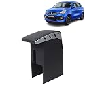 Kingsway Car Wooden Armrest Organizer Compatible with Maruti Suzuki Celerio (Year 2021 Onwards) - Vehicle Specific Fit Center Console, Black Color, Enhance Comfort and Storage Compartment, 1 Piece