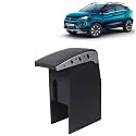 Kingsway Car Wooden Armrest Organizer Compatible with Tata Nexon EV (Year 2020-2023) - Vehicle Specific Fit Center Console, Black Color, Enhance Comfort and Storage Compartment, 1 Piece