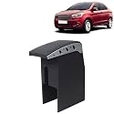 Kingsway Car Wooden Armrest Organizer Compatible with Ford Fi-N-Go Aspire (Year 2014-2021) - Vehicle Specific Fit Center Console, Black Color, Enhance Comfort and Storage Compartment, 1 Piece