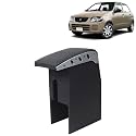 Kingsway Car Wooden Armrest Organizer Compatible with Maruti Suzuki Alto 800 (Year 2000-2012) - Vehicle Specific Fit Center Console, Black Color, Enhance Comfort and Storage Compartment, 1 Piece