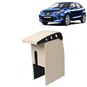 Kingsway Car Wooden Armrest Organizer Compatible with Maruti Suzuki Baleno (Year 2019-2022) - Vehicle Specific Fit Center Console, Beige Color, Enhance Comfort and Storage Compartment, 1 Piece