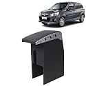 Kingsway Car Wooden Armrest Organizer Compatible with Maruti Suzuki Alto K10 (Year 2014-2022) - Vehicle Specific Fit Center Console, Black Color, Enhance Comfort and Storage Compartment, 1 Piece
