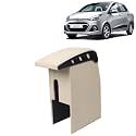 Kingsway Car Wooden Armrest Organizer Compatible with Hyundai Xcent (Year 2013-2017) - Vehicle Specific Fit Center Console, Beige Color, Enhance Comfort and Storage Compartment, 1 Piece