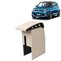 Kingsway Car Wooden Armrest Organizer Compatible with Maruti Suzuki Ignis (Year 2016 Onwards) - Vehicle Specific Fit Center Console, Beige Color, Enhance Comfort and Storage Compartment, 1 Piece