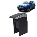 Kingsway Car Wooden Armrest Organizer Compatible with Toyota Urban Cruiser (Year 2020-2023) - Vehicle Specific Fit Center Console, Black Color, Enhance Comfort and Storage Compartment, 1 Piece