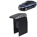 Kingsway Car Wooden Armrest Organizer Compatible with Honda City (Year 2017-2019) - Vehicle Specific Fit Center Console, Black Color, Enhance Comfort and Storage Compartment, 1 Piece