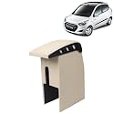 Kingsway Car Wooden Armrest Organizer Compatible with Hyundai I10 (Year 2010-2013) - Vehicle Specific Fit Center Console, Beige Color, Enhance Comfort and Storage Compartment, 1 Piece