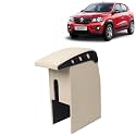 Kingsway Car Wooden Armrest Organizer Compatible with Renault Kwid (Year 2015-2018) - Vehicle Specific Fit Center Console, Beige Color, Enhance Comfort and Storage Compartment, 1 Piece