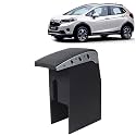 Kingsway Car Wooden Armrest Organizer Compatible with Honda WRV (Year 2017-2019) - Vehicle Specific Fit Center Console, Black Color, Enhance Comfort and Storage Compartment, 1 Piece