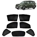 Kingsway Car Side Window Sun Shade Half Cut Magnetic with Rear Windshield Curtain Only Compatible with Kia Carens Clavis Year 2025 Onwards All Model, Only Half Cut in Front Window, Pack of 7