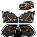 Kingsway® Celerio Car Sun Shade Half Cut Magnetic Curtains for 2021 Onwards Model, Compatible with Maruti Suzuki Celerio Side Window, Half Cut in Front Window with Rear Windshield, Black, 5pcs