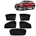 Kingsway Car Side Window Sun Shade Half Cut Magnetic with Rear Windshield Curtain Only Compatible with Hyundai Creta Electric Year 2025 Onwards All Model, Only Half Cut in Front Window, Pack of 5