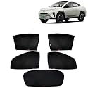 Kingsway® Curvv EV Car Sun Shade Half Cut Magnetic Curtains for 2024 Onwards Model, Compatible with Tata Curvv EV Side Window Sunshade, Only Half Cut in Front Window with Rear Windshield, Black, 5pcs