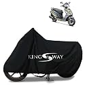 KINGSWAY® 100% Waterproof Bike Body Cover Compatible with Hero Maestro Edge 110, for All Two Wheeler Bike Scooter Scooty with Carry Bag - Rubber Coated Inside for UV and Scratch Protection - Black