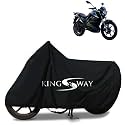 KINGSWAY® 100% Waterproof (Tested) Bike Body Cover Compatible with Hop OXO, for All Two Wheeler Bike Scooter Scooty with Carry Bag - Rubber Coated Inside for UV and Scratch Protection - Black
