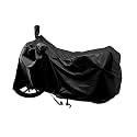 KINGSWAY® 100% Waterproof (Tested) Bike Body Cover Compatible with KTM RC 200, for All Two Wheeler Bike Scooter Scooty with Carry Bag - Rubber Coated Inside for UV and Scratch Protection - Black