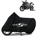 KINGSWAY® 100% Waterproof Bike Body Cover Compatible with Ultraviolette F77, for All Two Wheeler Bike Scooter Scooty with Carry Bag - Rubber Coated Inside for UV and Scratch Protection - Black