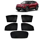Kingsway Car Side Window Sun Shade Half Cut Magnetic with Rear Windshield Curtain Only Compatible with Maruti Suzuki e Vitara Year 2025 Onwards All Model, Only Half Cut in Front Window, Pack of 5
