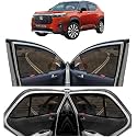 Kingsway® Elevate Car Sun Shade Half Cut Magnetic Curtains for 2023 Onwards Model, Compatible with Honda Elevate Side Window Sunshade, Only Half Cut in Front Window with Rear Windshield, Black, 5pcs