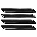 Kingsway Feather Feast Car Bumper Guard / Anti-Collision Protector / Scratch Guard, Strong &amp; Durable, Universal Use for Audi Q2 2020 Onwards, Single Chrome Line, Pack of 4 Pcs - Black