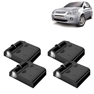 kingsway fo-rd shadow light compatible with fiesta year 2005 to 2011 ir led projector ghost lamp ambient light car accessories 3d logo of car brand projected on the ground pack of 4 pcs