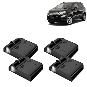 kingsway fo-rd shadow light compatible with ecosport year 2017 to 2021 ir led projector ghost lamp ambient light car accessories 3d logo of car brand projected on the ground pack of 4 pcs
