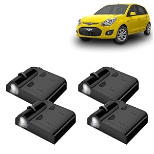 kingsway fo-rd shadow light compatible with figo year 2008 to 2014 ir led projector ghost lamp ambient light car accessories 3d logo of car brand projected on the ground pack of 4 pcs