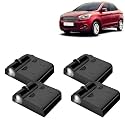 KINGSWAY® Fo-Rd Shadow Light Compatible with Figo Aspire (Year 2014 to 2021), IR LED Projector Ghost Lamp Ambient Light, Car Accessories, 3D Logo of Car Brand Projected on the Ground, Pack of 4 Pcs
