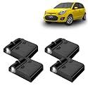 KINGSWAY® Fo-Rd Shadow Light Compatible with Figo (Year 2008 to 2014), IR LED Projector Ghost Lamp Ambient Light, Car Accessories, 3D Logo of Car Brand Projected on the Ground, Pack of 4 Pcs