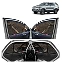 Kingsway Car Magnetic Sun Shades Curtains with Rear Windsheild for Toyota Fortuner (Black, Set of 7)