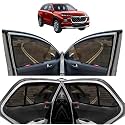 Kingsway® Grand Vitara Car Sun Shade Half Cut Magnetic Curtains for 2022 Onwards, Compatible with Maruti Suzuki Grand Vitara Side Window, Half Cut in Front Window with Rear Windshield, Black, 5pcs