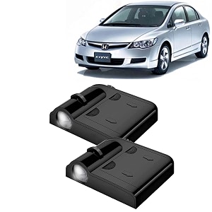 kingsway honda shadow light ir projector ghost lamp compatible with civic 2006-2015 3d welcome design projected on the ground when you open the car door pack of 2 pcs