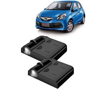 kingsway honda shadow light ir projector ghost lamp compatible with brio 2011-2019 3d welcome design projected on the ground when you open the car door pack of 2 pcs