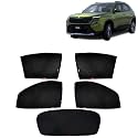 Kingsway Accessories Car Side Window Sun Shade Half Cut Magnetic with Rear Windshield Curtain Only Compatible with Skoda Kylaq Year 2024 Onwards All Model, Only Half Cut in Front Window, Pack of 5