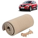 KINGSWAY PU Leatherite Car Steering Cover Sewable