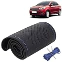 KINGSWAY PU Leatherite Car Steering Cover Sewable