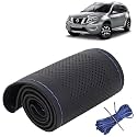 KINGSWAY PU Leatherite Car Steering Cover Sewable