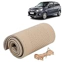 KINGSWAY PU Leatherite Car Steering Cover Sewable